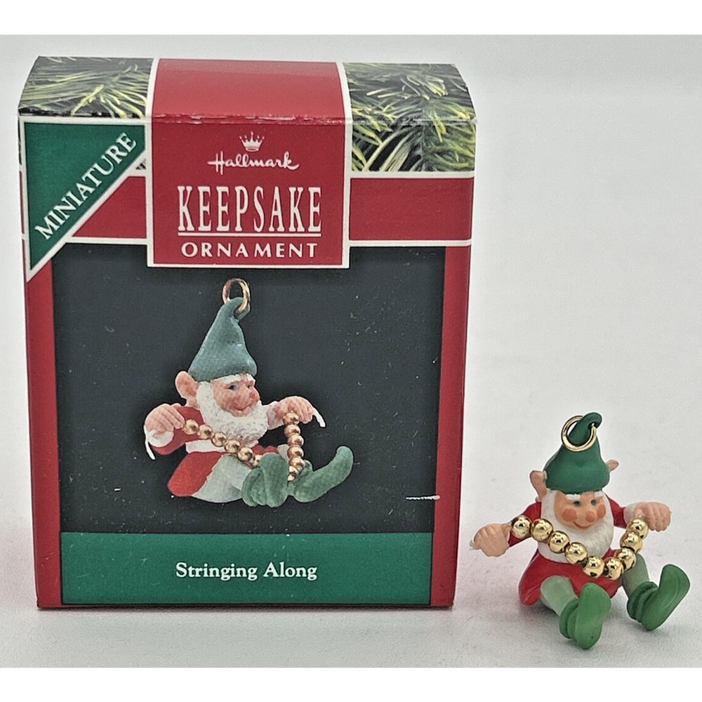 1990‎ Hallmark Stringing Along Keepsake Miniature Keepsake Ornament SKU U31